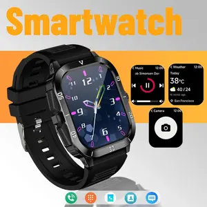 Valentine's Day Gift Smartwatch with High Definition Screen Gaming Flashlight Barometer Compass Fitness Monitoring 100+ Exercise Modes Best Gift for Boyfriend or Girlfriend Wristwatch Wearable