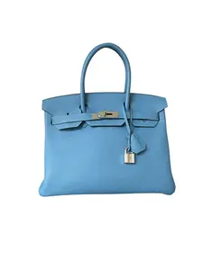Pre-owned HERMÈS leather Shoulder Bags CN26051124 Hermes Birkin 30 Blue Izmir Togo PHW (Square R 2014)