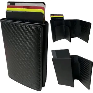Carbon Fiber RFID Blocking Trifold Wallet