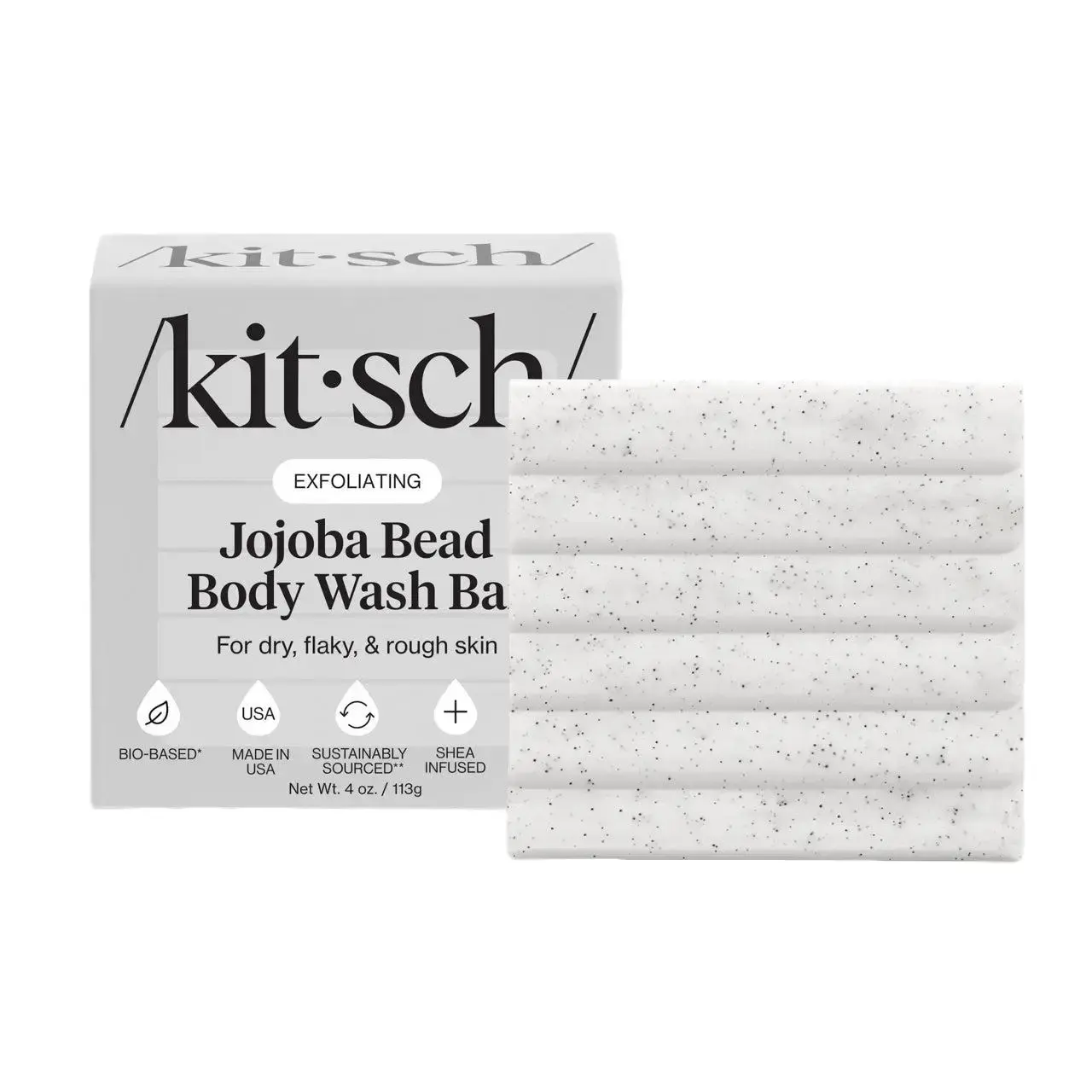 Kitsch Jojoba Bead Exfoliating Body Wash Bar