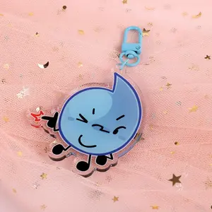 Teardrop BFDI Acrylic Keychain, BFDI Keychain Charm - Cute Chibi Cookies! Cute, Durable, And Perfect For Bags, Keys, Or Gifts