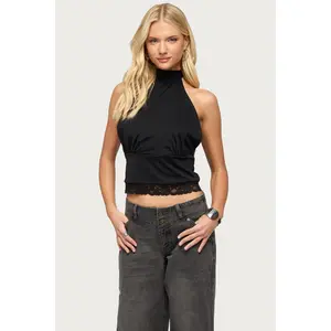 Sandra Lacey High Neck Halter Top