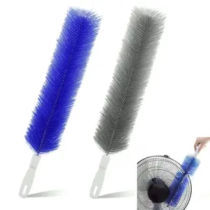 【Summervibes】2 Pcs Cobweb Duster, Bendable Fan Duster, Plastic Fan Cleaner Brush,Microfiber Head Dusting Brush, Reusable Dust Remover for Air Conditioning Shutters,Ceiling Fan Blades,Air Vents, Curtains, Cars