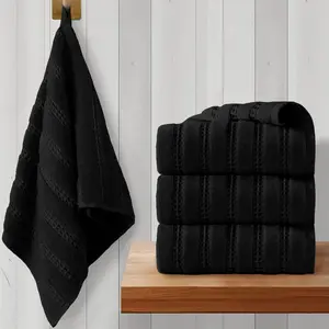 Black Waffle Kitchen Towels Set of 4, 13"x30" -   | Light |Quick Dry | Absorbent, Kitchen  Bathroom Hand Towels with  Loops ,Upgrade Waffle Weave Design for Daily Use  Guest Use