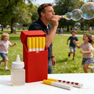 3D Printed Cigarette Bubble Machine, Mouth Blown Tube Bubble Maker, Handheld Bubble Maker, Perfect for Party Pranks and Fun Gadgets with Friends