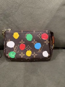 Pre-owned Louis Vuitton Canvas Mini Bags Pochette Accessoires Yayoi Kusama Painted Dots Monogram Canvas