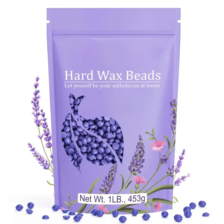 Mallowwax Hard Wax Beads, 16 oz Natural Lavender Stripless Wax Beans - Coarse Hair Removal for Bikini, Legs, Underarms, Waxing Hair Removal, Hair Removal Waxing