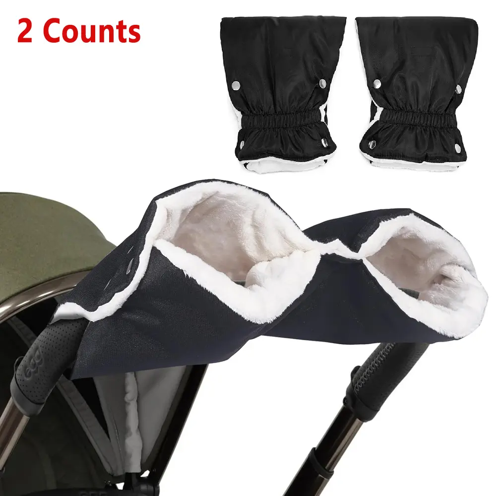 1Pair Windproof Winter Warm Cozy Outdoor Gear Stroller Gloves, Universal Handlebar Gloves for Baby Push Chair, Newborn Stroller Accessories