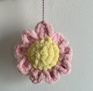 Crochet Flower Keychain