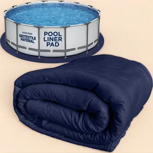 18FT Durable Geotextile Pool Liner Pad, Puncture Resistant Underlay for Above Ground Pool to Extend Liner Service Life