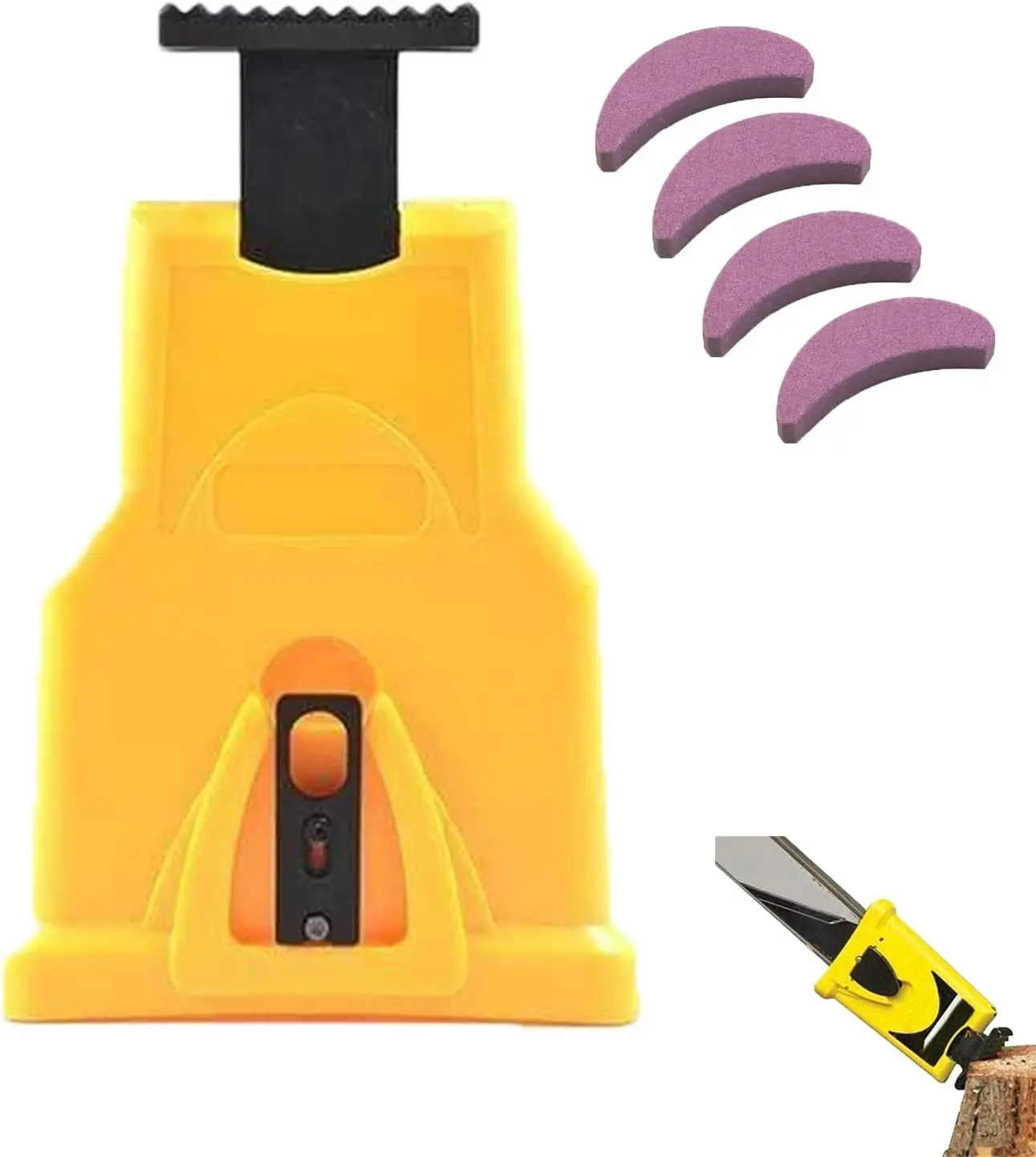 Compact Chainsaw Sharpener, Manual Chainsaw Chain Sharpener, Portable Teeth Chainsaw Sharpener, for Chain Sharpening (1set)