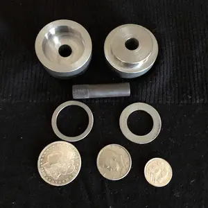 Coin Ring Puncher & Spacer Set |   Golden Punch Metal Hole Jewelry Making Tools |   4 Punches Ring Making Tool |   Self Centering Punches Set |   Coin Punch Kit Made in USA - 1.60 Pound