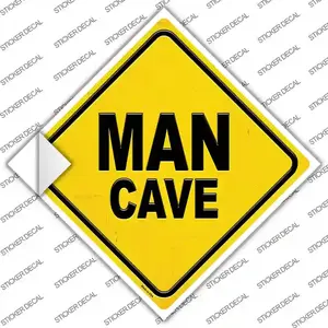 Man Cave Novelty Diamond Sticker Decal