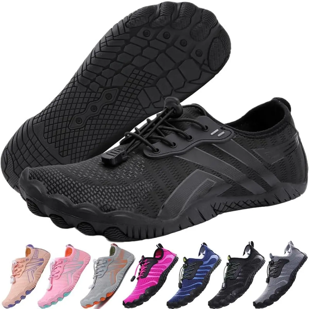 Men Women Water Shoes Quick Dry Non Slip Lightweight Breathable Wide Fit Aqua Shoes for Beach Swim Surf Pool