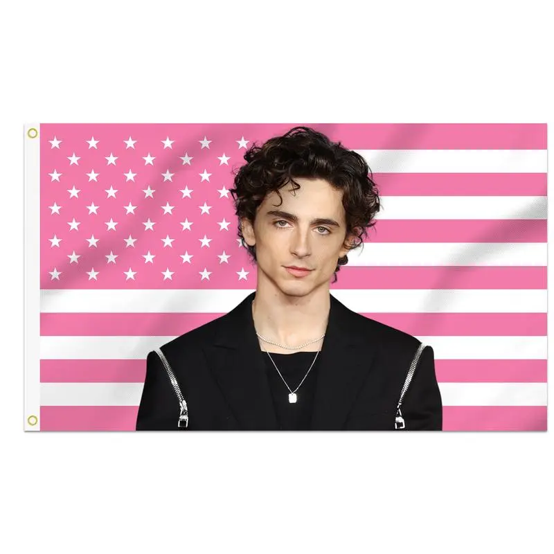 Timothee Chalamet Celebrity-Inspired Fabric Flag Banner Tapestry - Bedroom Wall Decor, Bedroom Decor Aesthetic, College Dorm Gift, Bed Room Decor Aesthetic