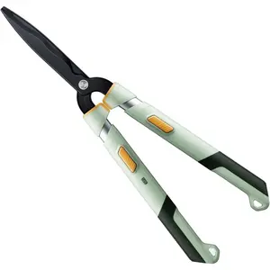 Extendable Hedge Shears (27"-35") | Wavy Stainless Steel  | Teflon Coated for Smooth Cuts | Lightweight Adjustable Garden Clippers for High Hedges & Bushes