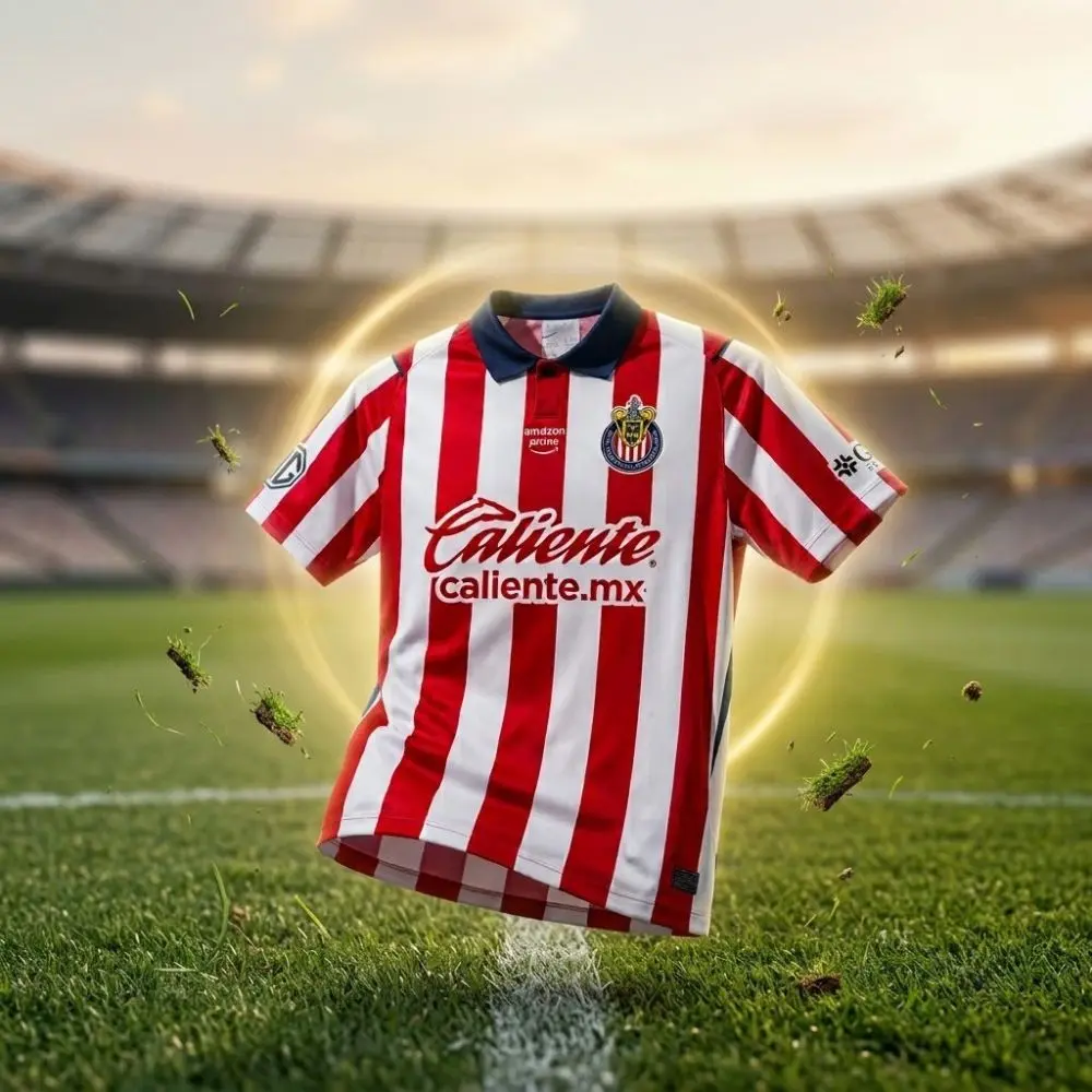 Red Chivas Home Soccer Shirt 26-27, Quick-Dry Short Sleeve Soccer Jersey, Breathable Game Day Sports Top, Liga MX Fan Gear