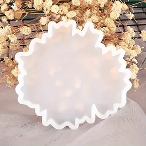1pc Irregular Coaster Resin Casting Mold Mirror Resin Bowl Cups Mats for DIY Coasters Making