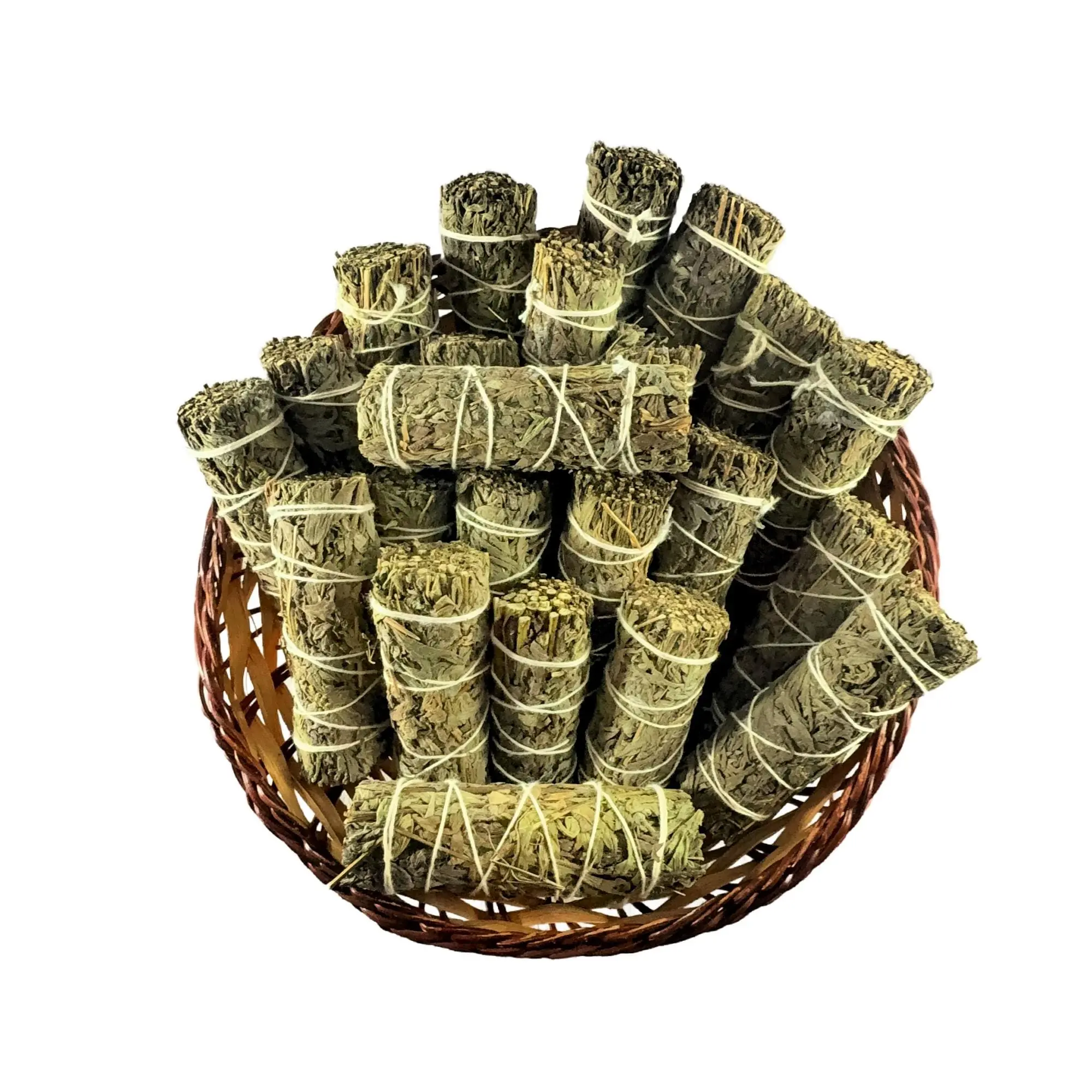 Black Sage Mugwort Smudge Sticks - Hand-Tied Aromatherapy Incense with Clean Burn, Ideal for Dreamwork, Personal Use, Gifting (Bowl Included, Multiple Sets Available)