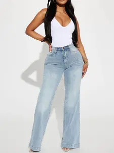 Bridge The Distance Wide Leg Jeans - Medium Blue Wash