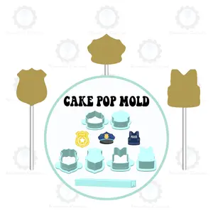 Police Cake Pop Molds | Deluxe Cutter, Popper, and Tray Option