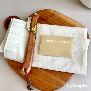 Bread Lame with Gold Tone Hardware, 5 Stainless Steel Blades