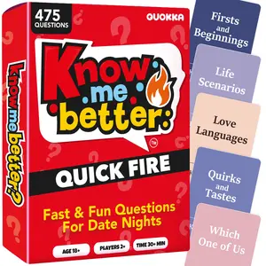 QUOKKA Couples Card Game Quick Fire – Date Night Conversation Starter – Playful Questions for Easy Connection