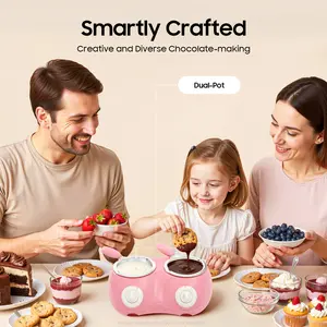 2026 Viral Dual-Pot Chocolate Melting Pot - 2 Temperature Settings Complete Accessories for Home/Bakery