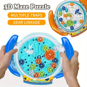 3D Gear Linkage Maze Puzzle - Colorful Marble Run Toy for Kids, Challenge Your Mind with Multiple Traps and Interlocking Gears, Educational Toy|Interactive Puzzle|Durable ABS Construction, Gear Toys Perfect Gift