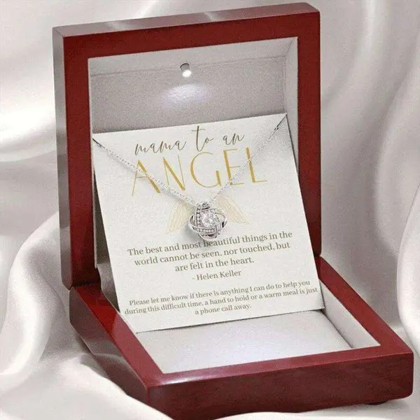 Mama To An Angel Necklace Gift, Miscarriage Gift, Gift For Grieving Mother, Bereavement Gift Loss Of Child, Infant Loss Memorial, Child Loss Present