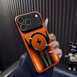 Luxury Flowing Light Aesthetic Lightning Magsafe Case Anti-Scratch Magnetic Glass Cover for [iPhone 17 Pro] 952