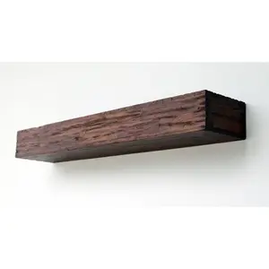 212 MAIN 2-Piece Light Distressed Hardwood Hollow Wall-Mount Floating Wall Shelf Unit, 24 in. Rectangular Brown Wood Decor Shelves with 50lb Weight Capacity