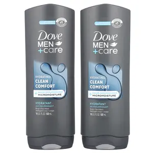 Dove Men+Care, Clean Comfort, Body and Face Wash, 2 Pack, 18 fl oz (532 ml) Each