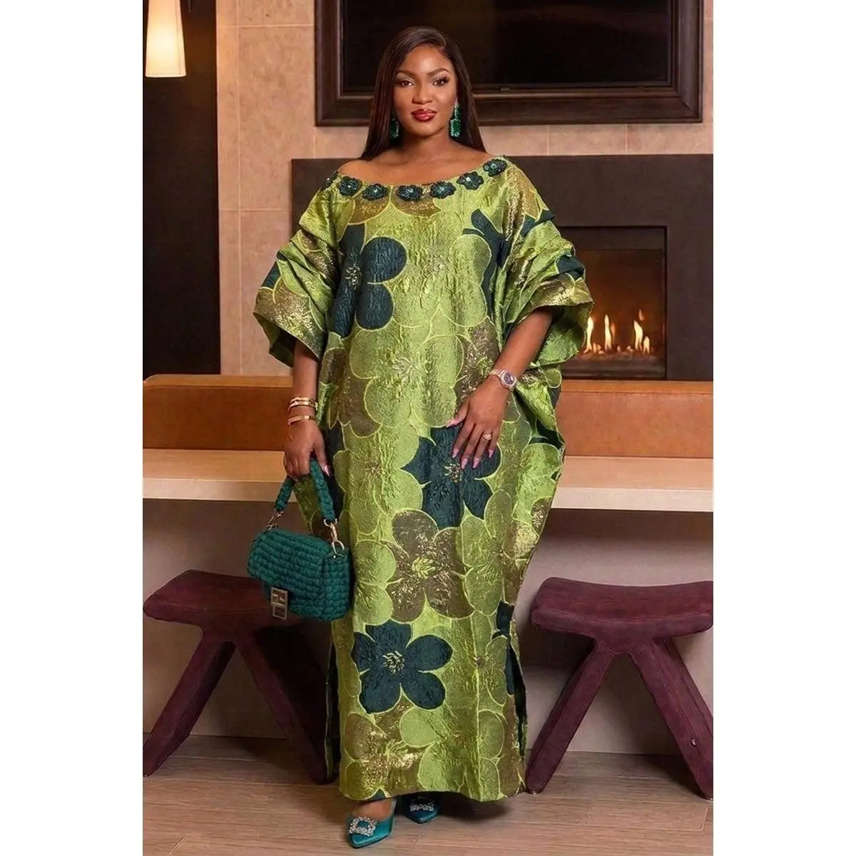Adunola Luxe Boubou | Green