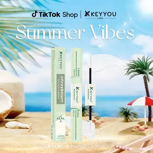 KEYYOU Lash Bond & Seal 10ML Waterproof Cluster Lash Glue with Mascara Brush for Eyelash Extensions Strong Gentle Lash Cluster Glue Latex-Free #DealsForYouDay
