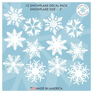 4" Snowflake Window Clings
