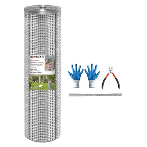 Slendor Hardware Cloth Galvanized Wire Mesh Roll, Hot-Dip Galvanized for Garden Fencing ,Chicken Coop Barriers, Rabbit & Poultry Enclosures