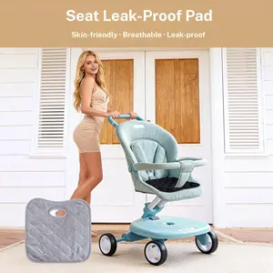 Child Seat Pad Waterproof Breathable Absorbent Baby Infant Stroller Cushion Soft Skin-Friendly Chair Mat, 1 Piece