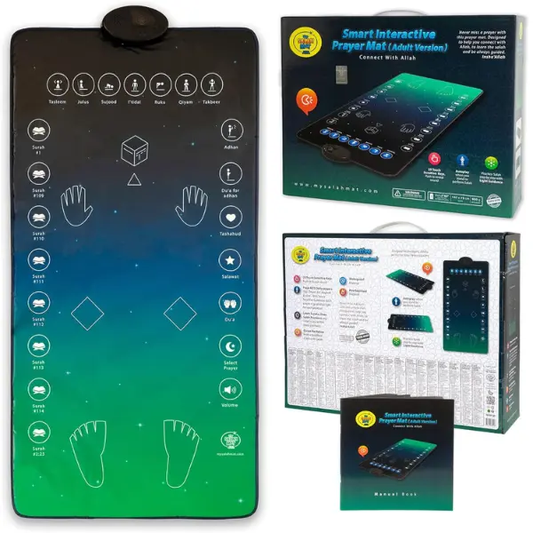 Salah Mat, Smart Interactive Prayer Mat for Adults & Reverts