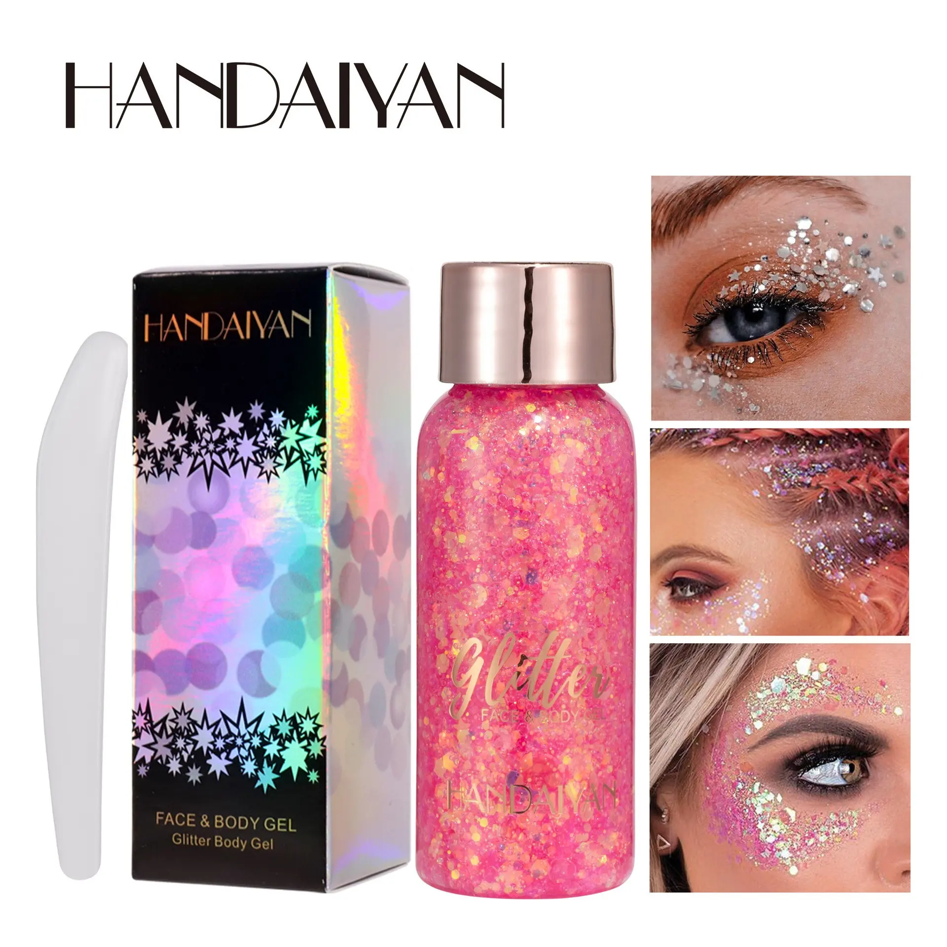Pearl Jelly Pearlescent Glitter Eyeshadow Face Body Lotion Gel Stage Nightclub Makeup, Radiant Luminous Shimmer, Shimmering Eye Shadow, Long-Lasting Moisturizing Formula, Sparkly Shimmer