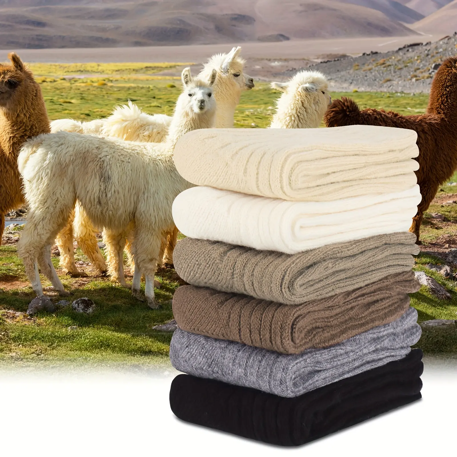 6 pairs, socks for women, thermal socks, winter socks, Christmas gifts for mothers, grandmothers and aunts, alpaca socks for women, warm socks, comfortable socks, thick socks for women and men, women's birthday gifts, socks, boots and socks