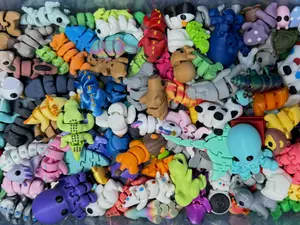 Mini Animal Figurines / Random Bundle Assortment of Articulating Miniatures