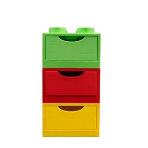 Block Multicolored Storage 3 pack — 3D printed Organiser Boxes