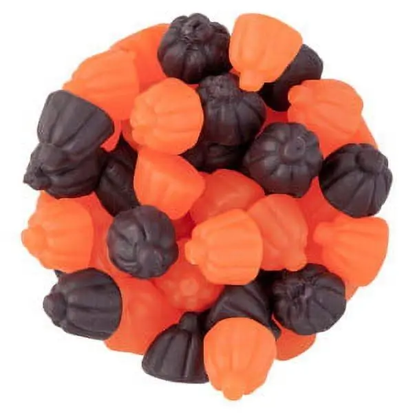 Zachary JUJU Gummy Pumpkins Halloween 3 lb Black Orange