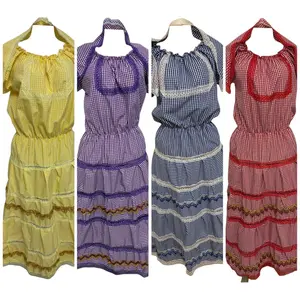 Dress con Quilla for Women | Traditional Vestido Orisha Outfit for Yemaya, Ochun, Oya & Chango | Spiritual Yoruba Attire, Religious Ritual Clothing, Batas de Santeria