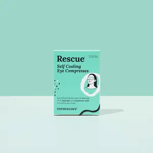 Rescue Self Cooling Hydrogel Eye Compresses (HSA/FSA Eligible) - Eye Mask for Dry Eye and Puffy Eyes - Cold Compresses For Eyes Eye Mask Treatment Eye Puffiness Reducer