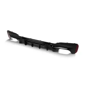 For 17-23 BMW G30 5 Series M Competition Style Gloss Black Rear Bumper Diffuser
