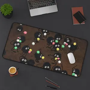 Susuwatari Desk Mat | Spirited Away Anime Office Decor, Anime Mouse Pad, Desk Mat, pc accessories.