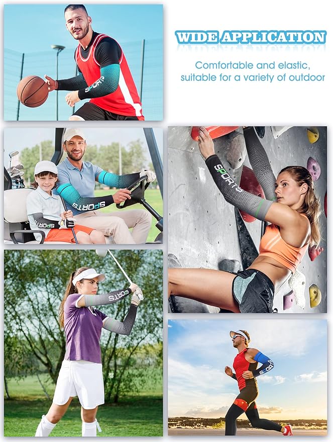 5 Pairs Arm Sleeve UV Sun Protection Sleeves Cooling Sports Sleeve Anti Slip Ice Silk Warmers Arm Covers for Men #backtoschool Women 5 Pairs Arm Sleeve UV Sun Protection Sleeves Cooling Sports Sleeve Anti Slip Ice Silk Warmers Arm Covers for Men #backtoschool Women