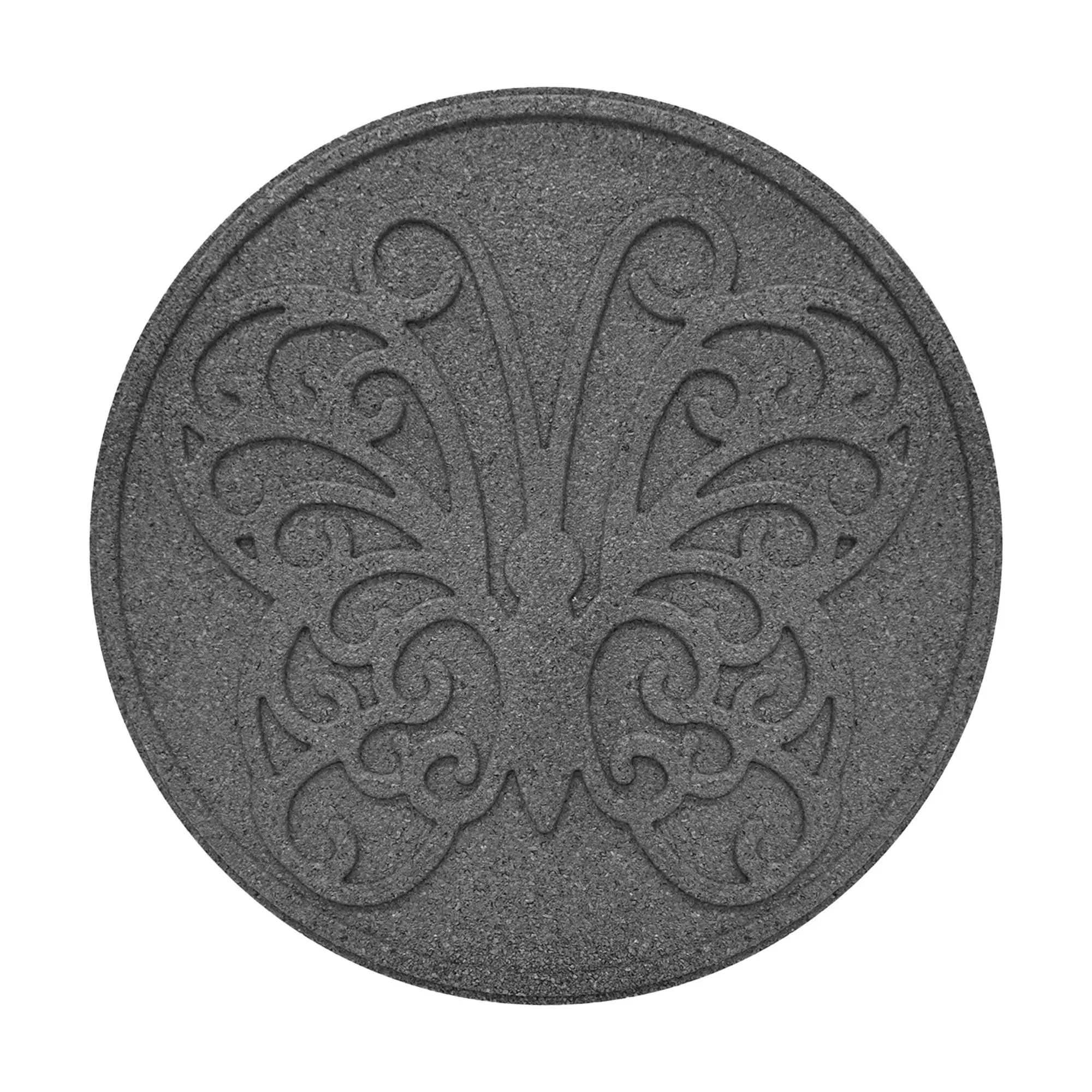 TierraVerde 4 Pack 18" x 18" Butterfly Round Decorative Stepping Stones, Grey